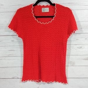 Vintage Billie Jo Red Sweater 80's